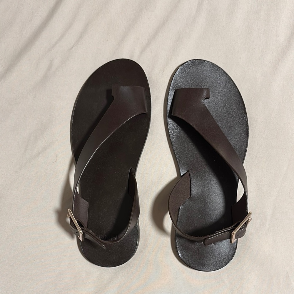 Elegant Brown Leather Sandals